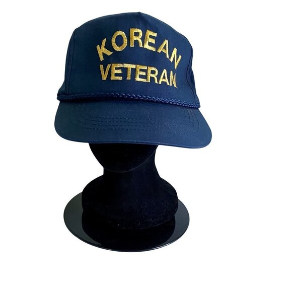 Korean Veteran Snap Back Hat Blue and Gold - Picture 3 of 8
